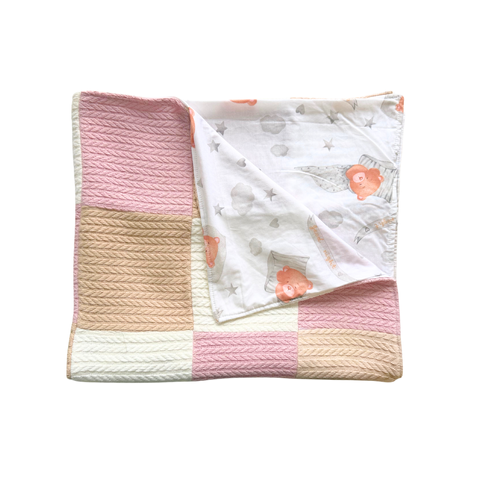 Pledut Patchwork, Roz + Bej ID999MARKET_6269627 foto