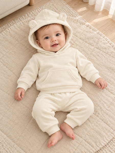 Costum Ivory Hanorac+pantolanasi 9-12 luni ID999MARKET_6795687 foto
