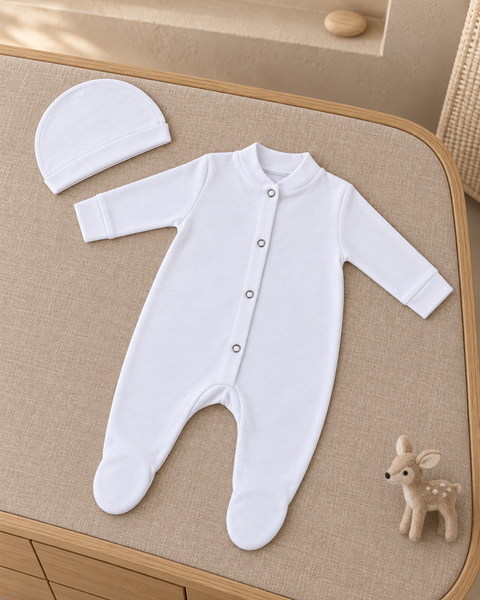 Slip + caciulita Pampy (1-3 luni) White ID999MARKET_6766782 foto
