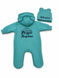 Set personalizat de haine Pampy pentru copii &ndash; salopetă și căciuliță 50-56 cm (0-1 luni) menta 285655010 foto