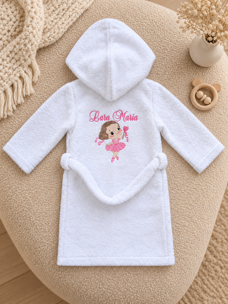 Halat de baie Pampy pentru copii cu glugă și broderie personalizată 62-68 cm (3-6 luni) 32163132 foto