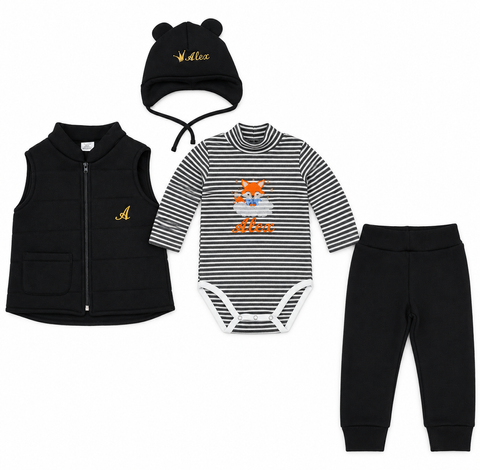 Set personalizat de haine Pampy pentru copii &ndash; 4 piese 50-56 cm (0-1 luni ) 01851158 foto