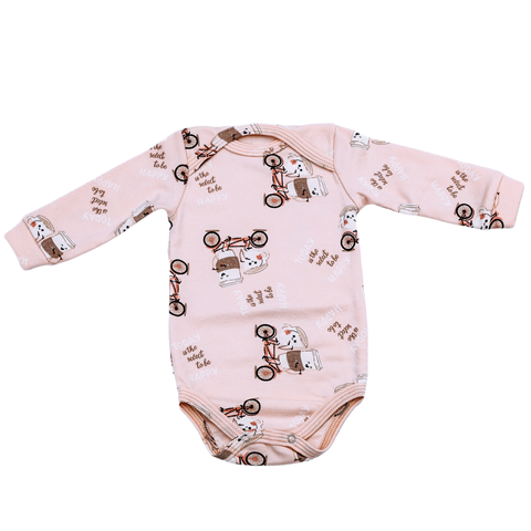 Боди с длинным рукавом (горловина конверт) Pampy Morning Latte (1-3 месяцев) ID999MARKET_7953795 фото