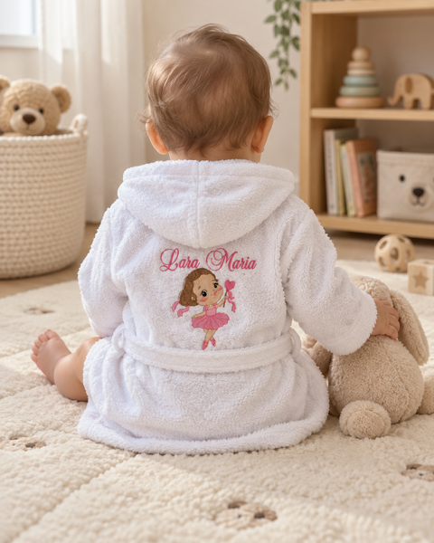 Halat de baie Pampy pentru copii cu glugă și broderie personalizată 62-68 cm (3-6 luni) 32163132 foto