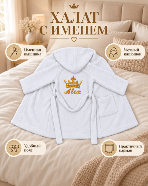 Персонализированный халат (3-6 месяца) 50532284 фото