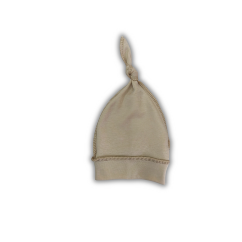 Шапочка тонкая с узелком для недоношенных и маловесных малышей Pampy Beige 44-46 см 44749740 фото