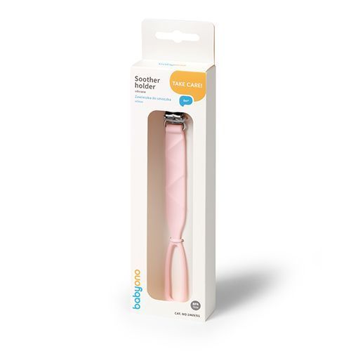 Suspensie din silicon cu clemă pentru suzetă Roz D999MARKET_01476780 foto