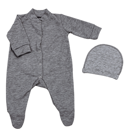 Slip + caciulita Pampy (1-3 luni) Grey ID999MARKET_6766782 foto