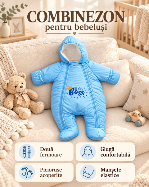 Salopeta de iarna, 0-3 luni, Albastru "Baby Boss" 6324057 foto