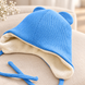 Caciulita cu strat dublu Kashkosre, Flis 0-3 luni, Blue ID999MARKET_6016640 foto 3