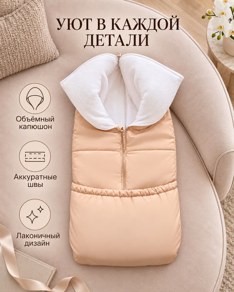 Plic transformer cu interior din fleece, Bej ID999MARKET_6280660 foto