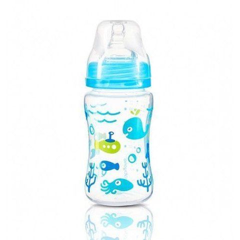 Антиколиковая бутылка с широким горлышком BabyOno 240 ml Blue ID999MARKET_6269624 фото