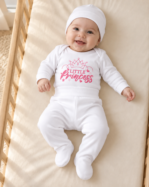 Set pentru externare Pampy Little Princess white (Roz) 50-56 cm (0-1 luni) ID999MARKET_6733657 foto