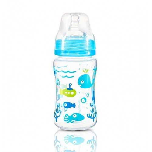 Biberon standard anti-colită din plastic, 240 ml BabyOno Blue ID999MARKET_6740199 foto