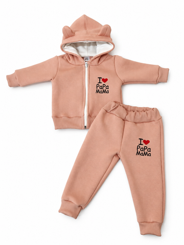 Set de haine Pampy pentru copii &ndash; bluză cu fermoar și pantaloni 50-56 cm (0-1 luni) 33280863 foto