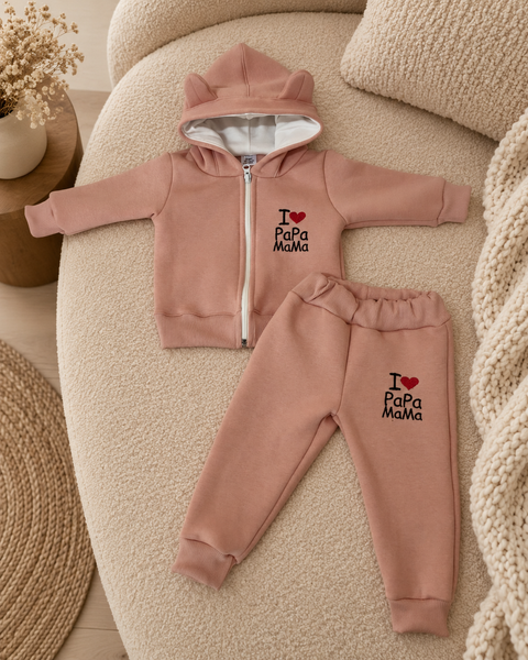 Set de haine Pampy pentru copii &ndash; bluză cu fermoar și pantaloni 50-56 cm (0-1 luni) 33280863 foto