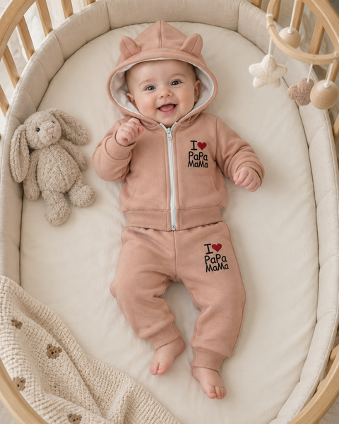 Set de haine Pampy pentru copii &ndash; bluză cu fermoar și pantaloni 50-56 cm (0-1 luni) 33280863 foto