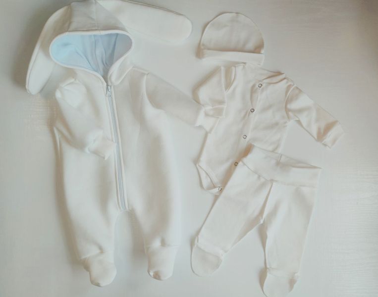 Set ( Combinezon + body+ pantolanasi+caiulita) Pampy (1-3 luni) White ID999MARKET_6330206 foto