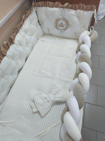 Borduri de protecție pentru pătuc Beige+Codita 48416877 foto