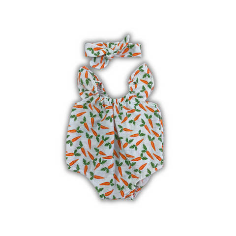 Romper din muslin Carrot+bentita 6-9 luni (68-74 cm) 42354286 foto