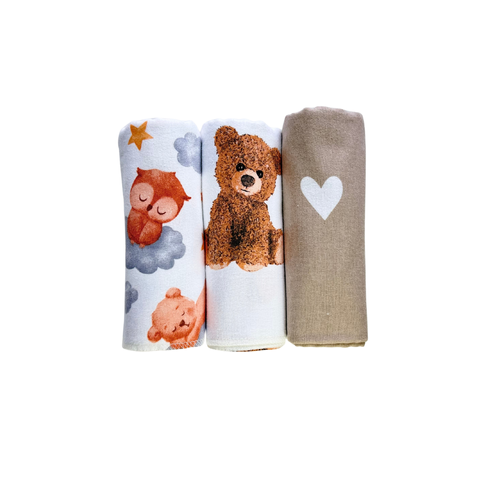 Set de scutece din baica 3 buc. Bej ID999MARKET_7495347 foto