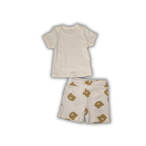 Set Maiou Ivory+Pantalonași Scurți Bears 80-86 cm (12-18 luni) 15384655 foto