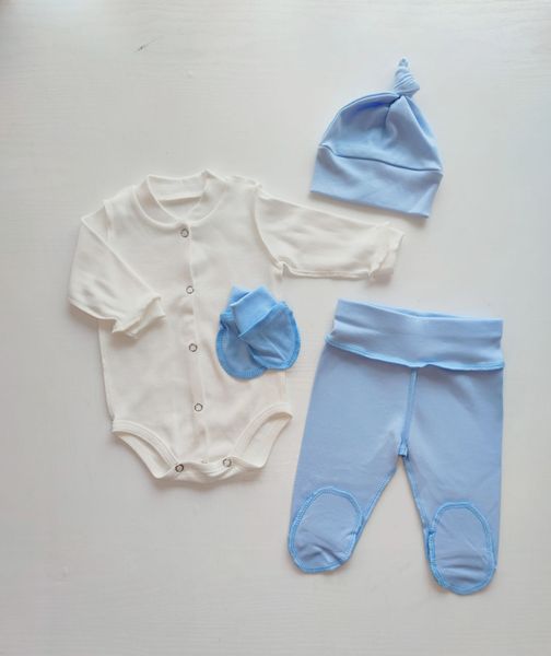 Set Pampy (0-1 luni) Ivory+Blue ID999MARKET_6762281 foto