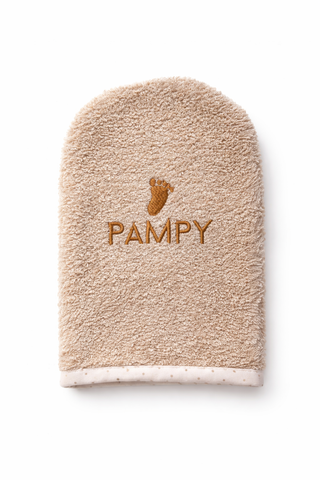 Manușă de baie din bumbac pentru bebeluși Pampy Bej ID999MARKET_6547690 foto