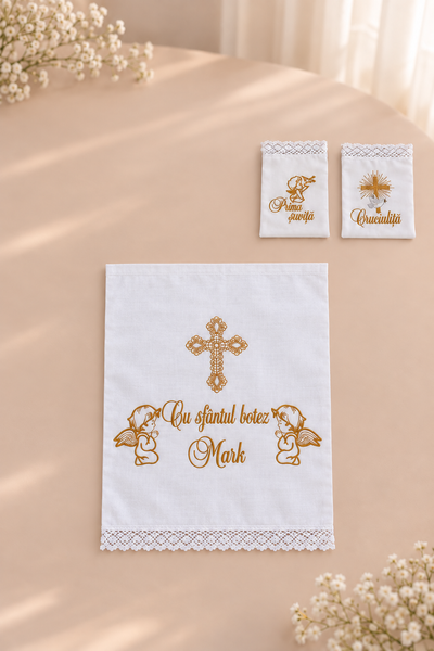 Trusou botez personalizat Pampy pentru bebeluși &ndash; 10 piese 50-56 cm (0-1 luni ) 64027505 foto