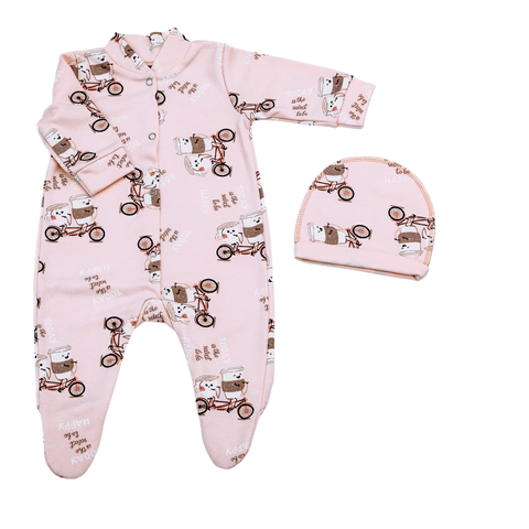 Slip + caciulita Pampy (3-6 luni) Coffe cu Bicicleta ID999MARKET_6766782 foto