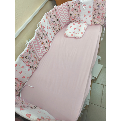 Borduri de protecție pentru pătuc Gardulet Subțire Roz cu balerine 81476366 foto
