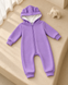 Salopeta din tricot cu gluga Fara picioare, Violet 9-12 luni ID999MARKET_6260034 foto 2