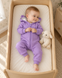 Salopeta din tricot cu gluga Fara picioare, Violet 9-12 luni ID999MARKET_6260034 foto 4