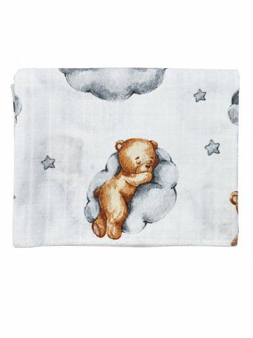 Pelincuța din muslin Pampy 100*80 cm Ursulet ID999MARKET_6733432 foto