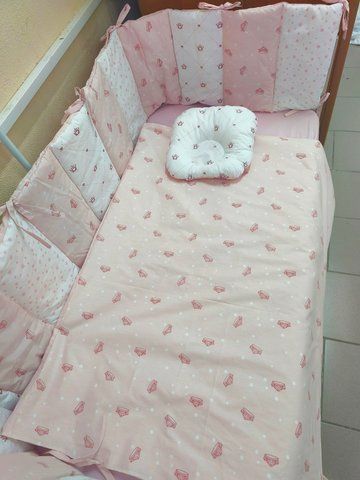 Borduri de protecție pentru pătuc Gardulet Subțire Pink Balerine 86916414 foto