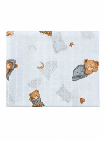 Pelincuța din muslin Pampy 100*80 cm Ursulet cu paturica ID999MARKET_6733432 foto