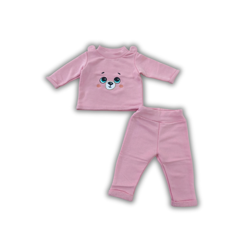 Set Bluză+ Pantaloni Pampy Bear Roz, 3-6 luni 2835830 foto