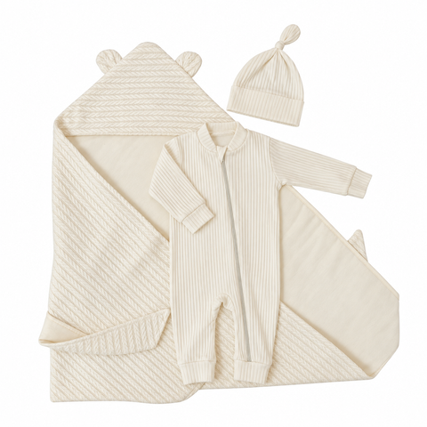 Set pentru externare (slip+caciulita cu nod) Ivory 77594758 foto