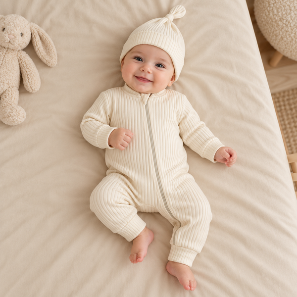 Set pentru externare (slip+caciulita cu nod) Ivory 77594758 foto
