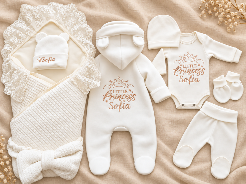 Set personalizat Pampy pentru externarea nou-născutului &ndash; 7 piese 56-62 cm (1-3luni) 04065146 foto