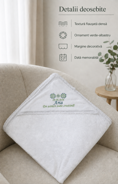 Prosop plușat Pampy cu dantelă și broderie personalizată (100*100) 42417903 foto
