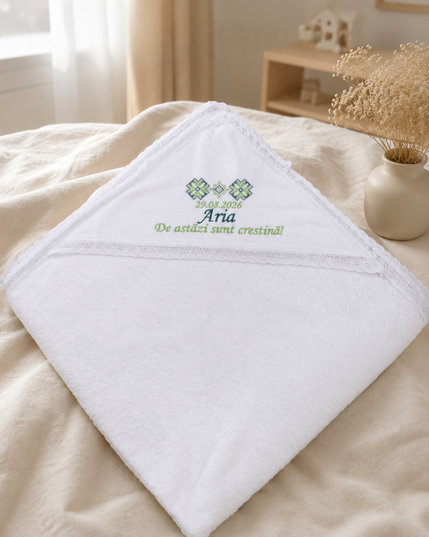 Prosop plușat Pampy cu dantelă și broderie personalizată (100*100) 42417903 foto