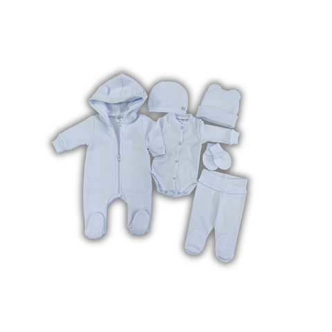 Set (Combinezon + body+ pantolanasi+caiulita) Pampy (0-1 luni) White ID999MARKET_6330205 foto