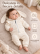 Costum Velur şi cu Urechiuşe de Iepuraş Ivory 56-62 (1-3 luni ) 60604333 foto 6