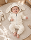 Costum Velur şi cu Urechiuşe de Iepuraş Ivory 56-62 (1-3 luni ) 60604333 foto 3