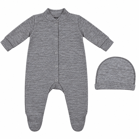 Слип+шапочка Pampy (0-1 мес) Grey ID999MARKET_6766782 фото