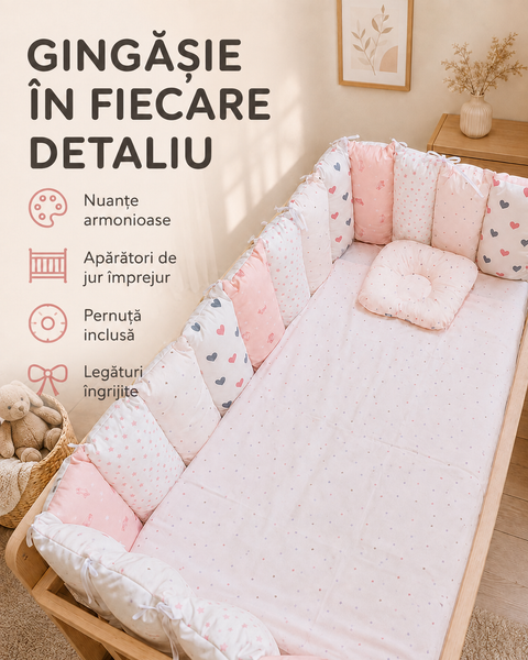 Borduri de protecție pentru pătuc Gardulet Roz 6817605 foto