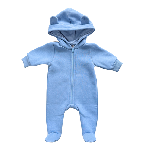 Salopeta din tricot cu gluga, Albastru 0-1 luni ID999MARKET_2429150 foto