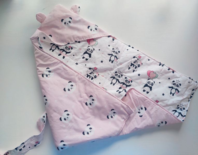 Plic cu gluga 80*80 cm Pink Panda ID999MARKET_6733599 foto