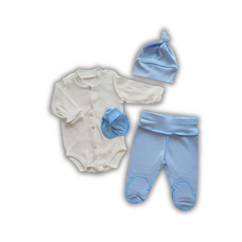 Set Pampy (1-3 luni) Ivory+Blue ID999MARKET_6762270 foto